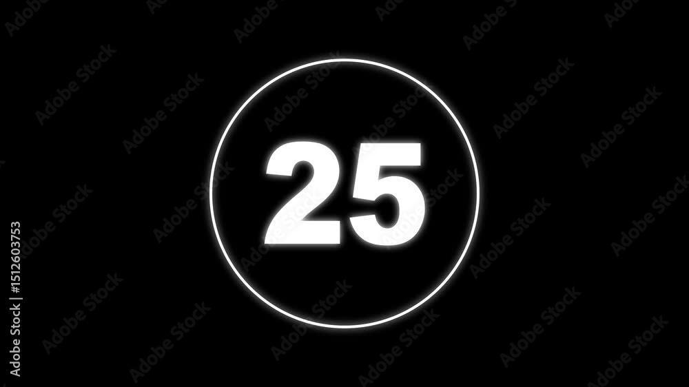 Glowing Circle countdown timer one minute animation from 30 to 0 second animation on black background with alpha channel, 30 second countdown timer, 4k video animated Glowing Circle countdown timer one minute animation from 30 to 0 second animation on black background with alpha channel, 30 second countdown timer, 4k video animated