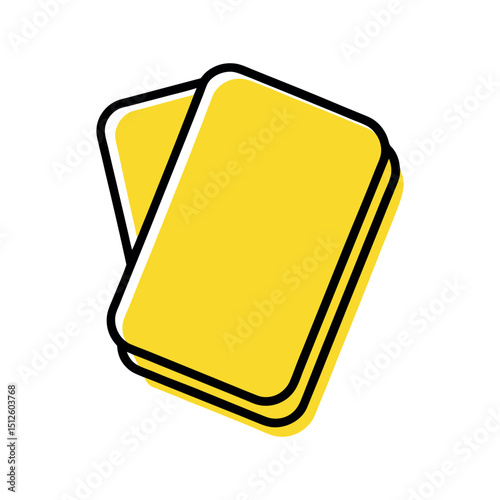 Color Yellow Card Vector Symbol Design