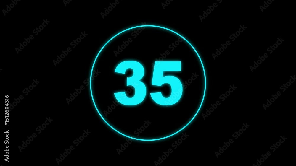 Glowing Circle countdown timer one minute animation from 40 to 0 second animation on black background with alpha channel, 40 second countdown timer, 4k video animated Glowing Circle countdown timer one minute animation from 40 to 0 second animation on black background with alpha channel, 40 second countdown timer, 4k video animated
