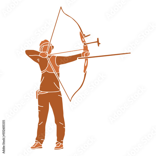 Archery man right flat