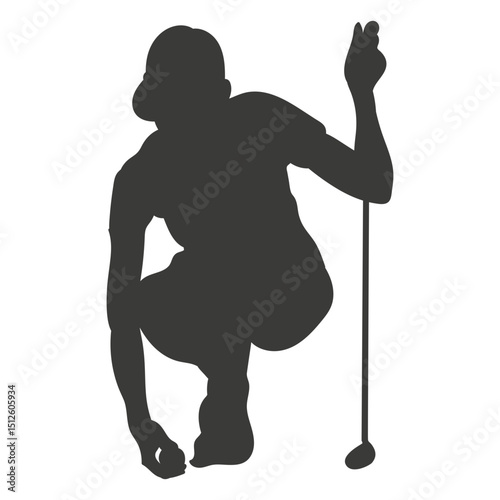 Golf player silhouette golf