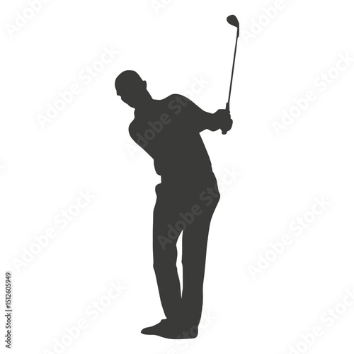 Golf player man silhouette
