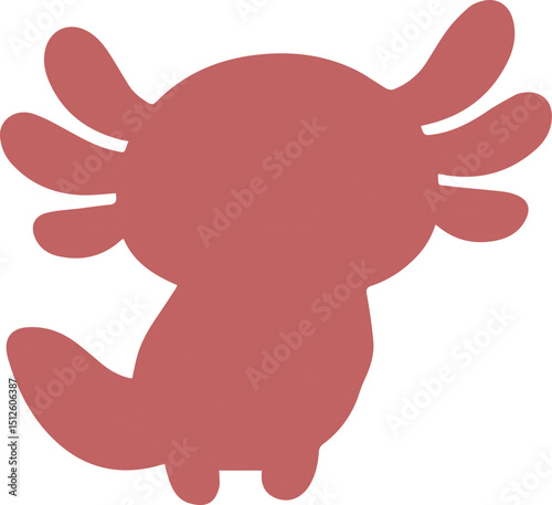 Simple axolotl silhouette