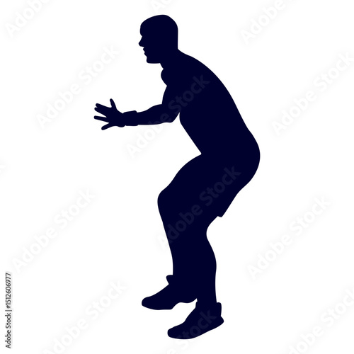Guy handball player people silhouette