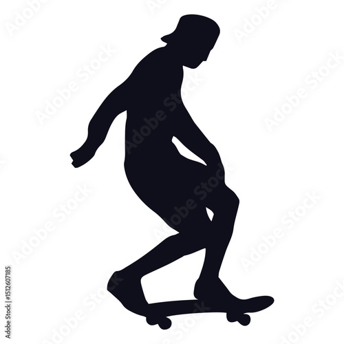 Silhouette man skater