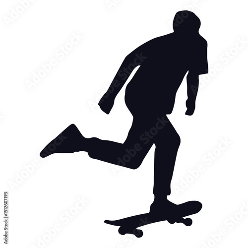 Silhouette male skater