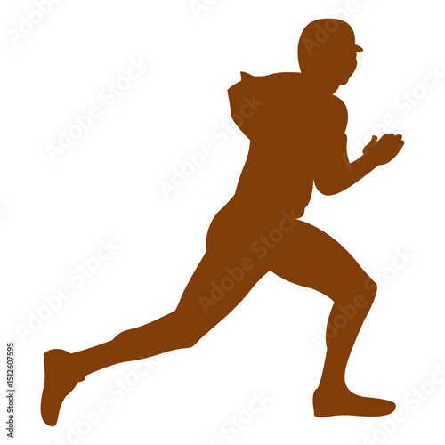 Runner baseball silhouette