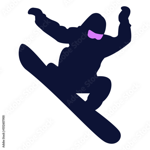 Snowboarding trick silhouette
