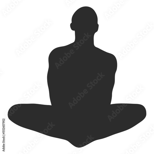 Stretch yoga meditation silhouette