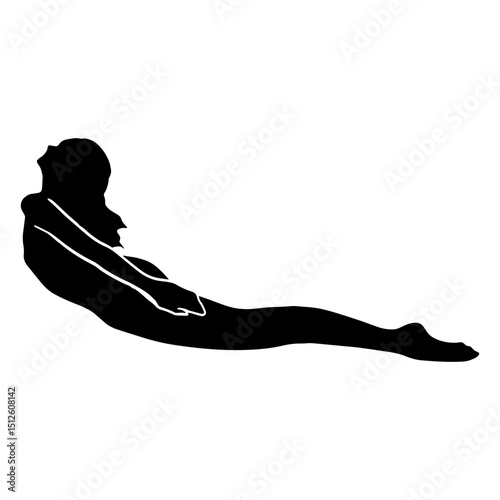Woman swimming silhouette