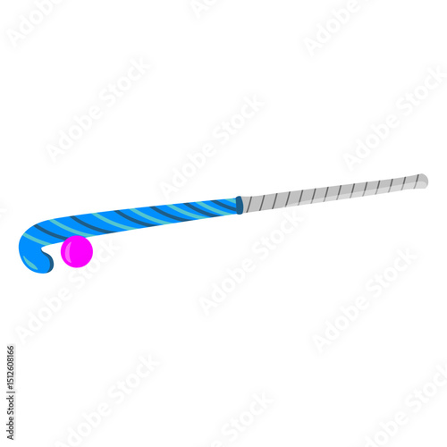 Blue hockey stick design flat