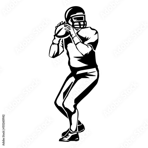 Football player play high contrast