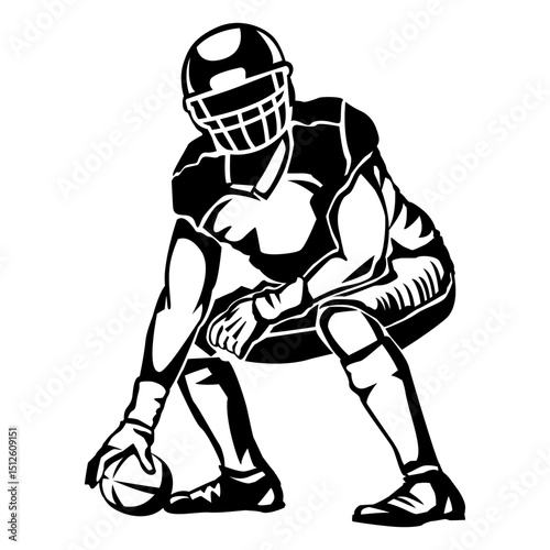Football player position high contrast
