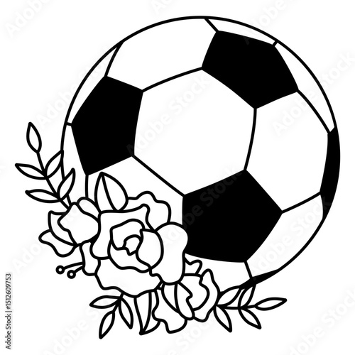 Floral soccer ball