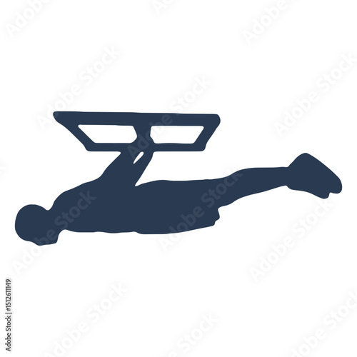 Man training silhouette