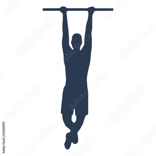 Man doing pull ups silhouette