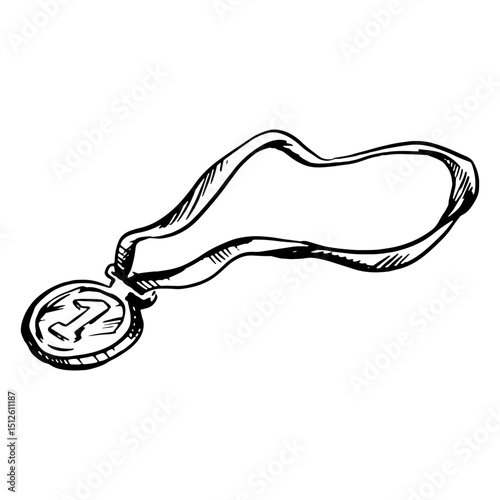 First place medal hand drawn
