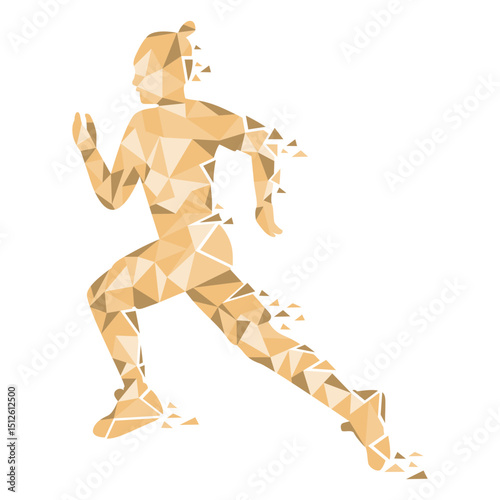 Runners geometric man