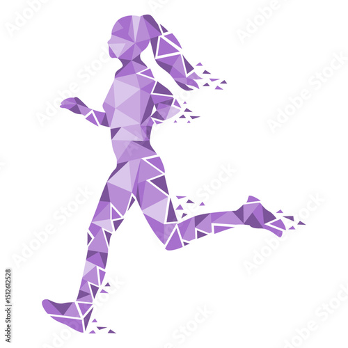 Runners geometric woman