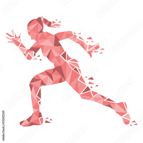 Woman geometric runners
