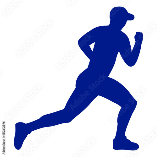 Man silhouette runner