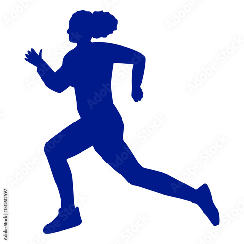 People silhouette runners