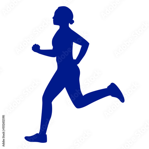Person silhouette runners