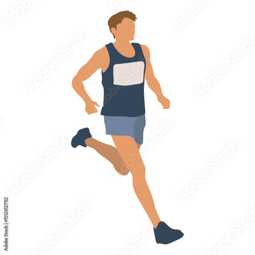 Boy flat running