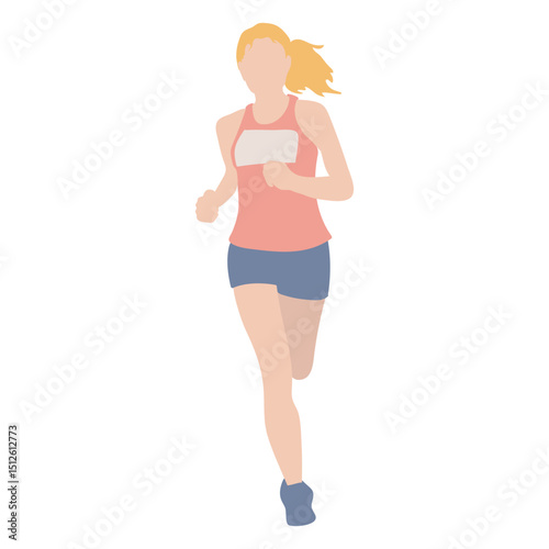 Girl flat runner