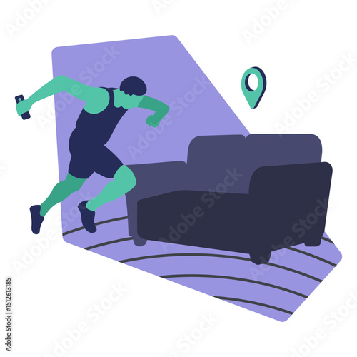 Couch marathon sport people