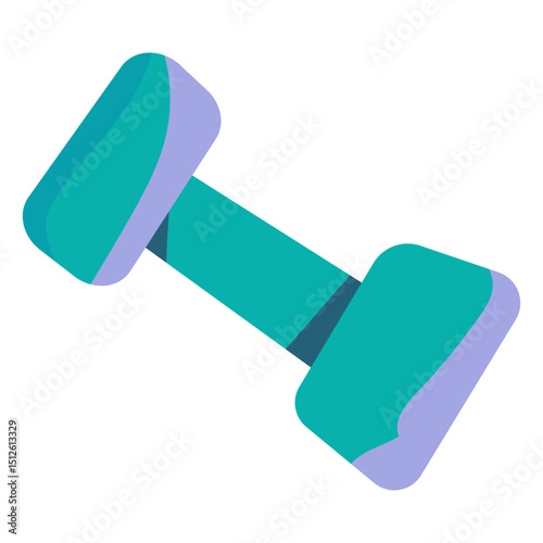 Green dumbbell flat