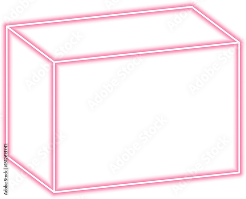 Slanted vertical stick rendered tall with neon contour defines linear three-dimensional shape with structure.