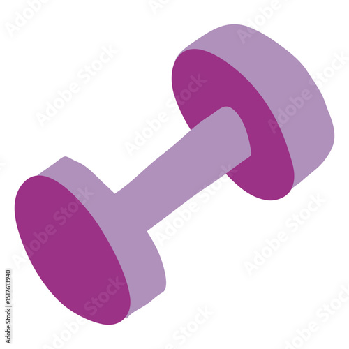 Purple dumbbell