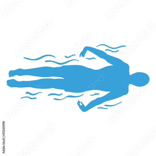 A swimmer performing the butterfly stroke