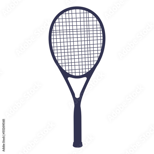 Silhouette of tennis racquet