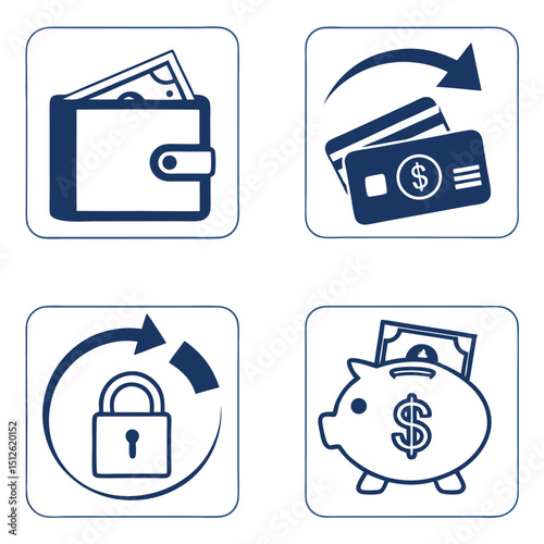 Editable Savings Jar Icon for Mobile Finance