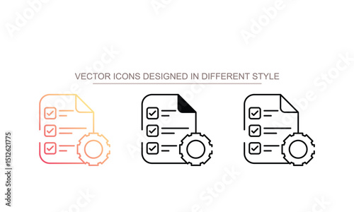Documents Ready icon design with white background stock illustration