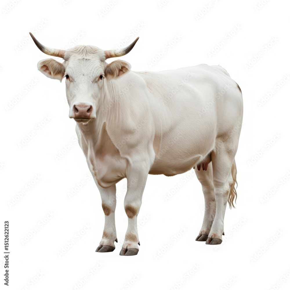 Fototapeta premium cow isolated on white background