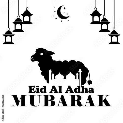 Celebrate Eid al-Adha with this beautifully crafted vector banner. Perfect for greeting cards, social media posts, invitations, or festive promotions. Fully editable in Adobe Illustrator