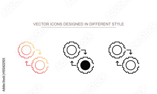 Processing icon design with white background stock illustration