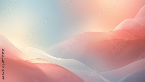 Abstract background of soft fabric-like waves with gradient colors for elegant designs