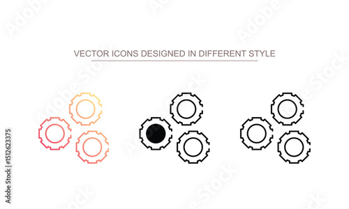 Gear icon design with white background stock illustration