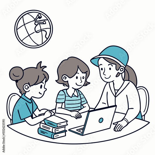 Simple Shapes Classroom Learning Vector