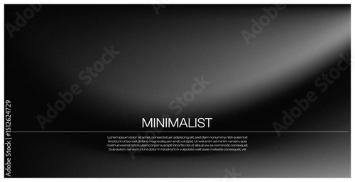 Dark Silver Grunge Abstract: Monochrome Wave Background with Grainy Noise, Dust, Brushed Matte & Shimmery Blur Effect