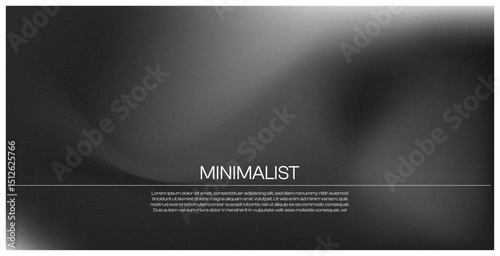 Monochrome Abstract Background: Black, White, Dark Gray & Silver Gradient Wave with Rough Grainy Grunge, Noise, Dust, Brushed Matte and Shimmery Blur Textures