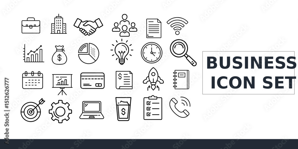 Obraz premium business icon set