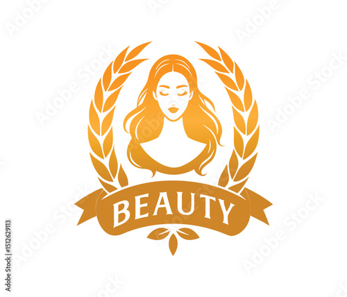 Beauty logo design on white background 