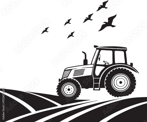 tractor on the road
