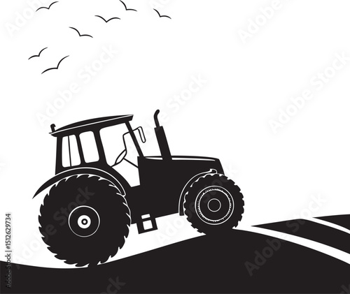 tractor isolated on white background