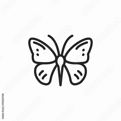 butterfly insect icon sign vector